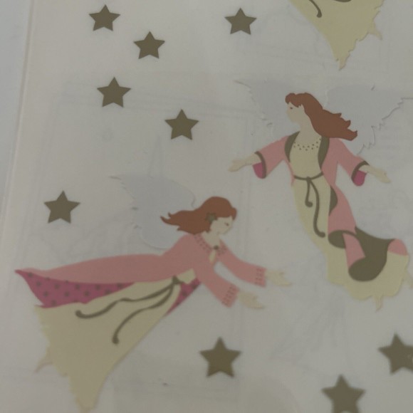 Vtg 90s Mrs. Grossman Sticker Sheets Angels in Pink & Assorted Xmas Lot Of 2 - Picture 6 of 6
